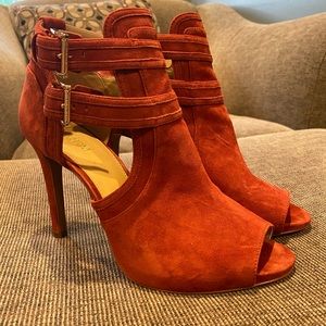 Michael Kors open toe stiletto bootie